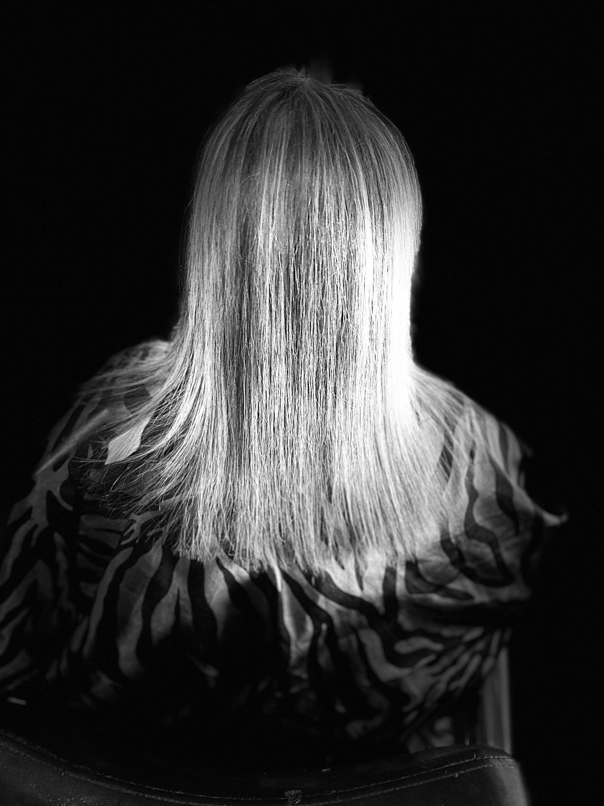 Long, sleek straight hair